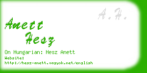 anett hesz business card